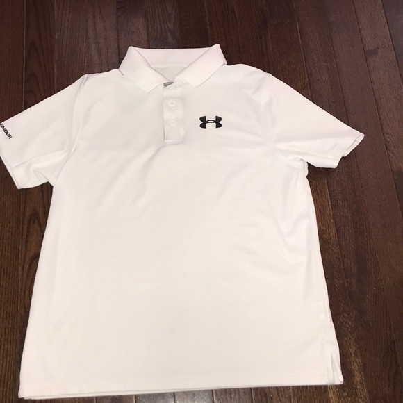 Under Armour Boys/' Matchplay Polo Shirt White L